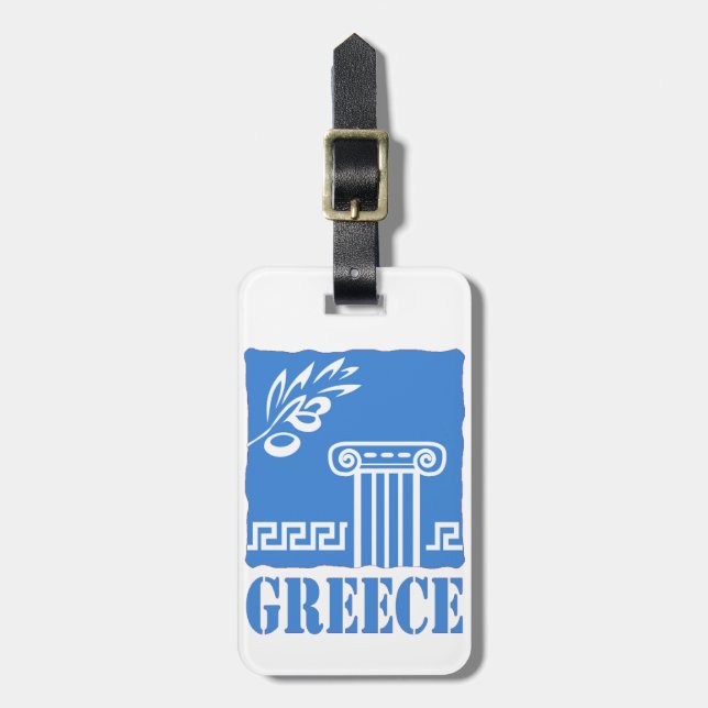 Etiqueta Para Maletas Grecia (Frente Vertical)