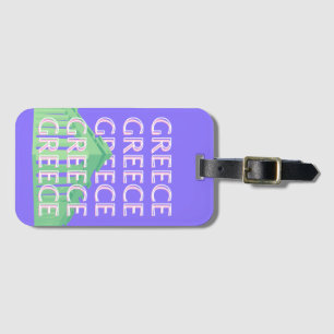 Etiqueta Para Maletas Grecia, arte de viajes en Atenas