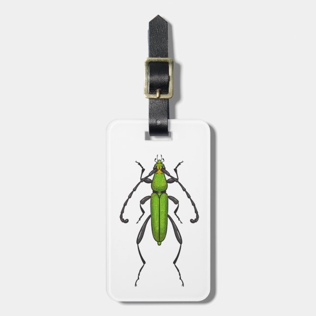 Etiqueta Para Maletas Green beetle (Frente Vertical)