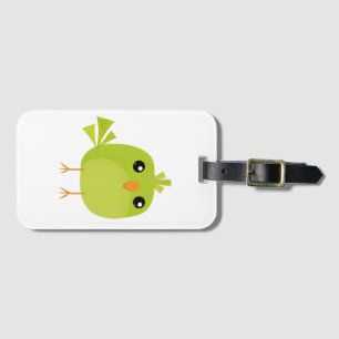 Etiqueta Para Maletas Green Bird Cartoon  
