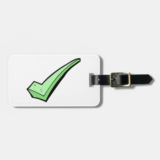 Etiqueta Para Maletas Green Check Mark Tick Symbol (Frente Horizontal)