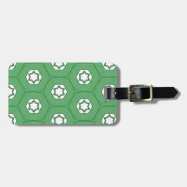 Etiqueta Para Maletas Green geometric design luggage tag