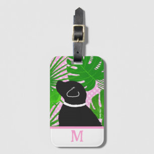 Etiqueta Para Maletas Green Tropical Tree Island Black Dog LuaggTag
