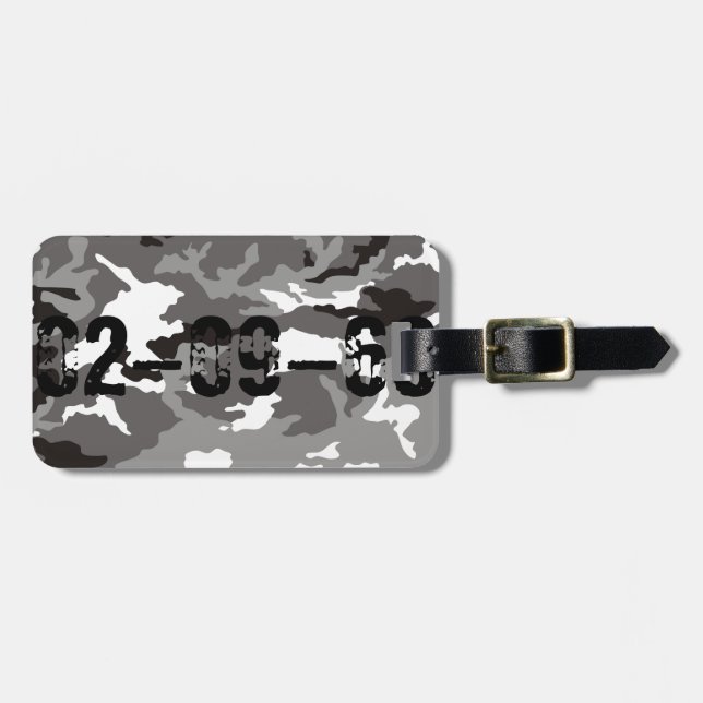 Etiqueta Para Maletas Greina Camouflage Pattern (Frente Horizontal)