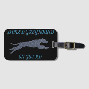 Etiqueta Para Maletas Greyhound postrado en guardia   