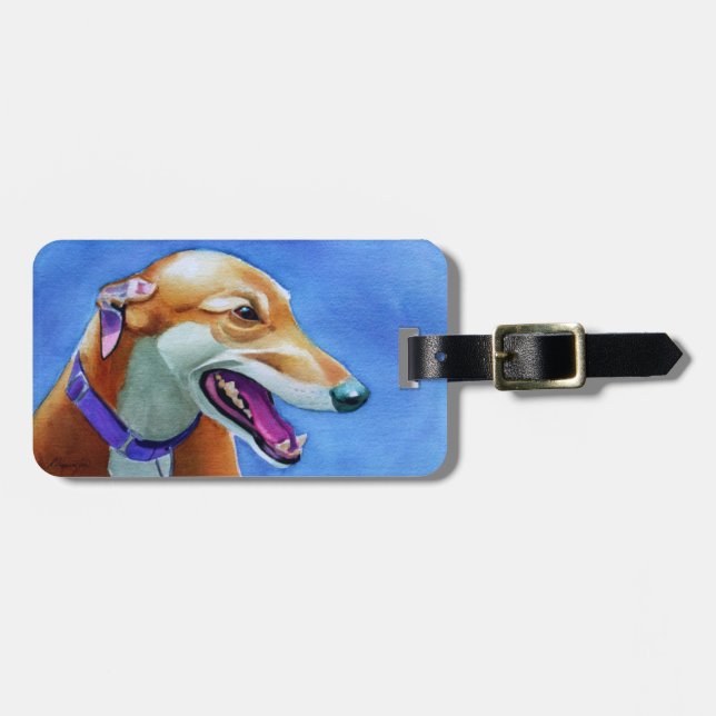 Etiqueta Para Maletas Greyhound Rescue Dog (Frente Horizontal)
