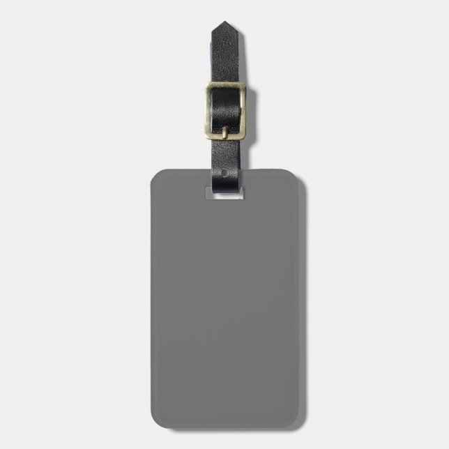 Etiqueta Para Maletas Gris sólido (Frente Vertical)