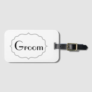 Etiqueta Para Maletas Gris Y Groom Negro