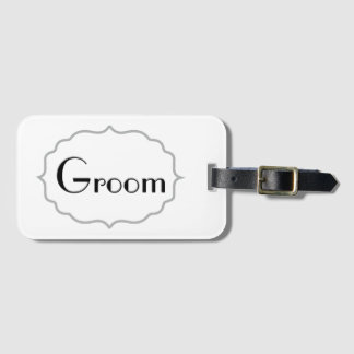 Etiqueta Para Maletas Gris Y Groom Negro