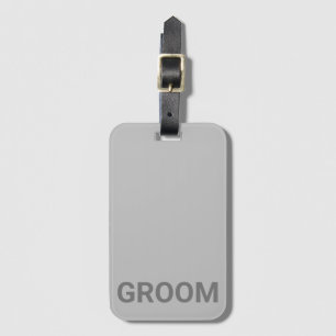 Etiqueta Para Maletas Groom Personalized Simple Modern Lumaletas Tag