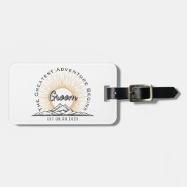Etiqueta Para Maletas Groom The Greatest Adventure Begins Personalized