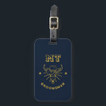 Etiqueta Para Maletas Groomsmen retro vintage del cráneo de búho occiden<br><div class="desc">Regalos personalizados para los padrinos y el mejor hombre con temática de vaquero occidental. Decorada con gorra de vaquero con letra occidental vintage. El texto y el color son editables utilizando la herramienta de diseño para que se ajuste a su ocasión. Obtén este regalo de personalizar para boda, despedida de...</div>