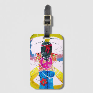 Etiqueta Para Maletas Groovy Hippie Peace Sign