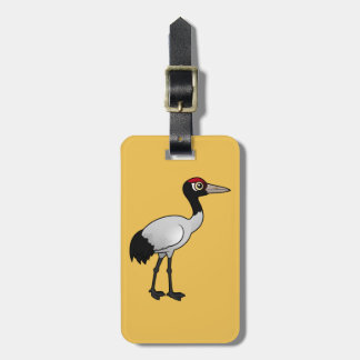 Etiqueta Para Maletas Grúa de cuello negro birdorable