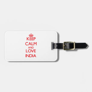 Etiqueta Para Maletas Guarde la calma y ame la India