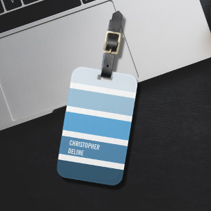 Etiqueta Para Maletas Guay Blue Stripes Travel
