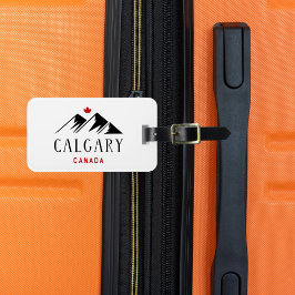 Etiqueta Para Maletas Guay Calgary Canada Mountains Maple Leaf