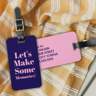 Etiqueta Para Maletas Guay Fun Purple Pink Summer Vibes