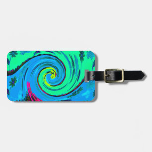 Etiqueta Para Maletas Guay I Love Hawaii: Diseño de patrones de arte pop