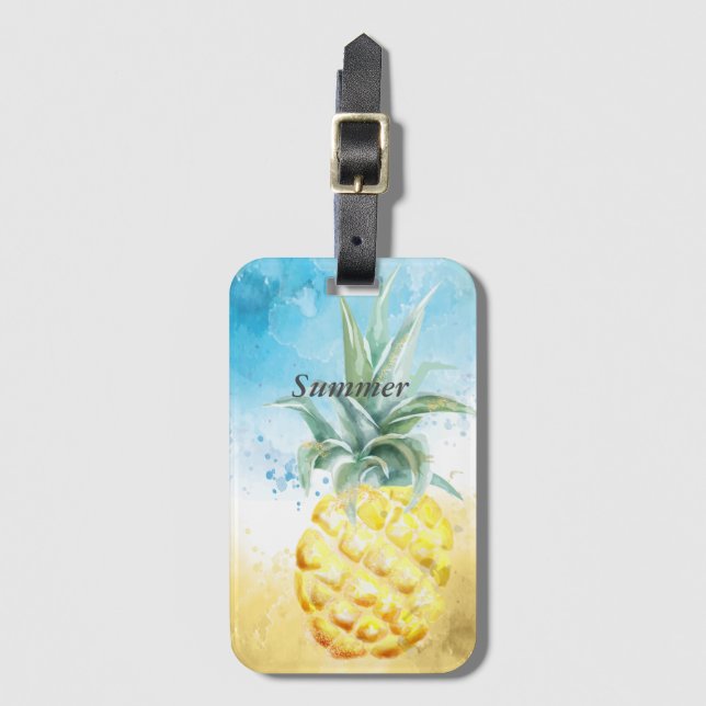 Etiqueta Para Maletas Guay Pineapple Summer (Anverso vertical)