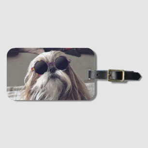 Etiqueta Para Maletas Guay Shih Tzu vintage de pelo largo gafas de sol F