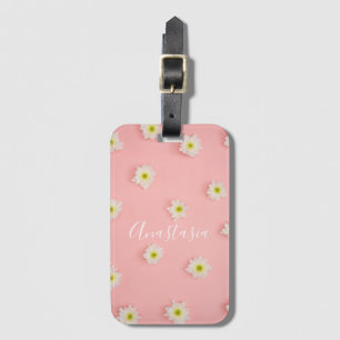 Etiqueta Para Maletas Guay, unas flores rosadas asombrosas