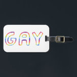 Etiqueta Para Maletas GUAY y Fun RAINBOW GAY Colorful<br><div class="desc">Mira este dulce y colorido arte,  hecho a mano por ti! No dudes en añadir tu propio texto o cambiar los colores. ¡Visita mi tienda para más!</div>