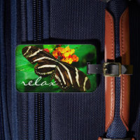 Guión de relajación de fotos de mariposa en franja