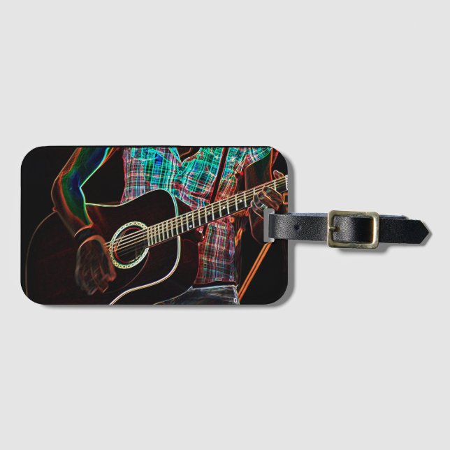 Etiqueta Para Maletas Guitar 1 bc ltcnm (Anverso horizontal)