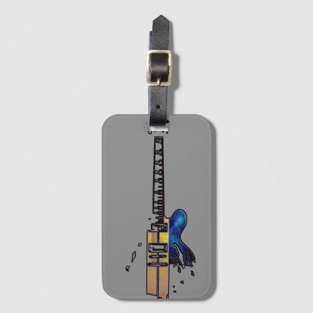 Etiqueta Para Maletas Guitar 4 bc ltcna (Anverso vertical)