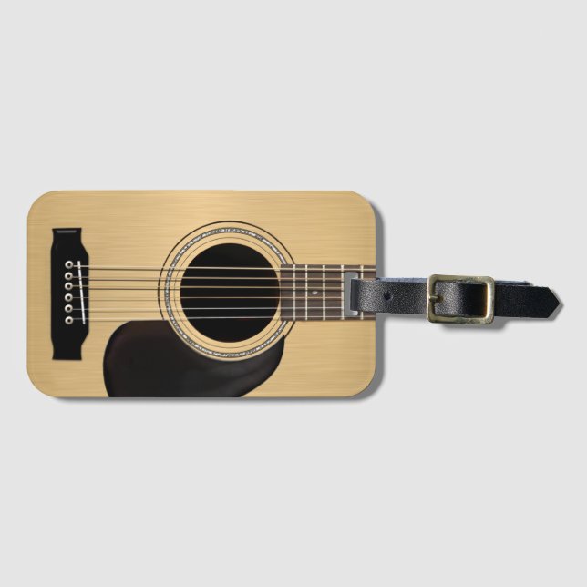 Etiqueta Para Maletas Guitarra (Anverso horizontal)