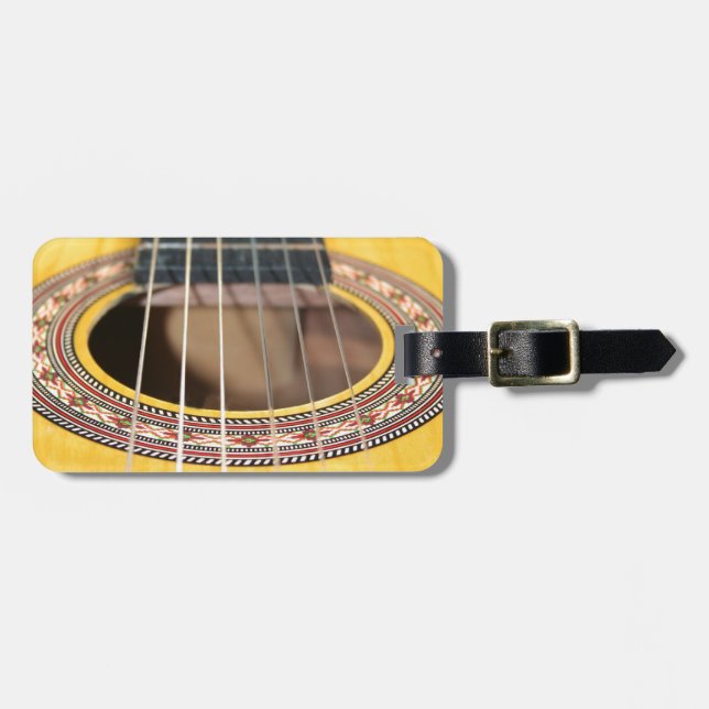 Etiqueta Para Maletas Guitarra española (Frente Horizontal)
