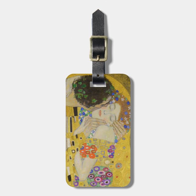 Etiqueta Para Maletas Gustav Klimt - El beso (Frente Vertical)