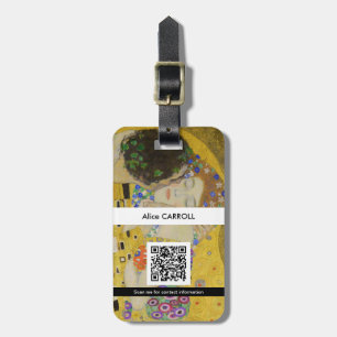 Etiqueta Para Maletas Gustav Klimt - El Beso - Código QR