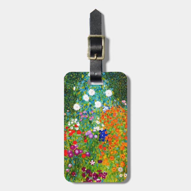 Etiqueta Para Maletas Gustav Klimt , “ Farmhouse garden ” (Frente Vertical)
