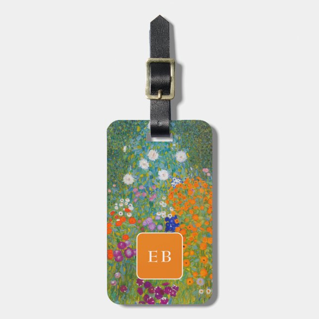 Etiqueta Para Maletas Gustav Klimt - Jardín de flores (Frente Vertical)