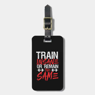 Etiqueta Para Maletas Gym Workout Fitness Train Insane Sigue Siendo El M