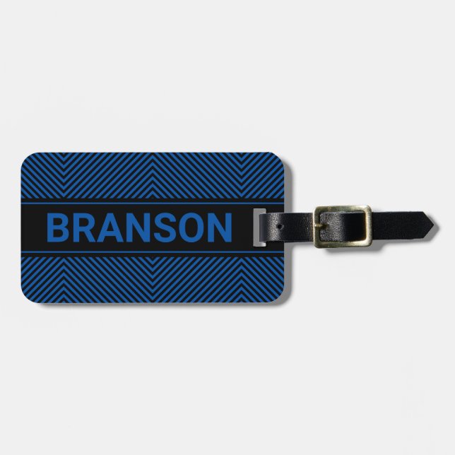 Etiqueta Para Maletas H Bar Blue ED personalizado (Frente Horizontal)