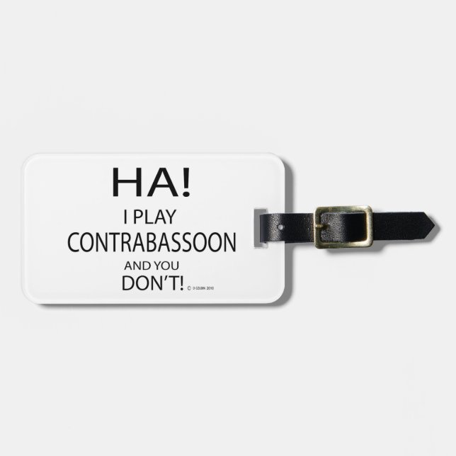 Etiqueta Para Maletas Ha Contrabassoon (Frente Horizontal)