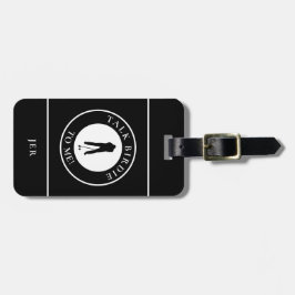 Etiqueta Para Maletas Habla Pájaro divertido golfista personalizado para