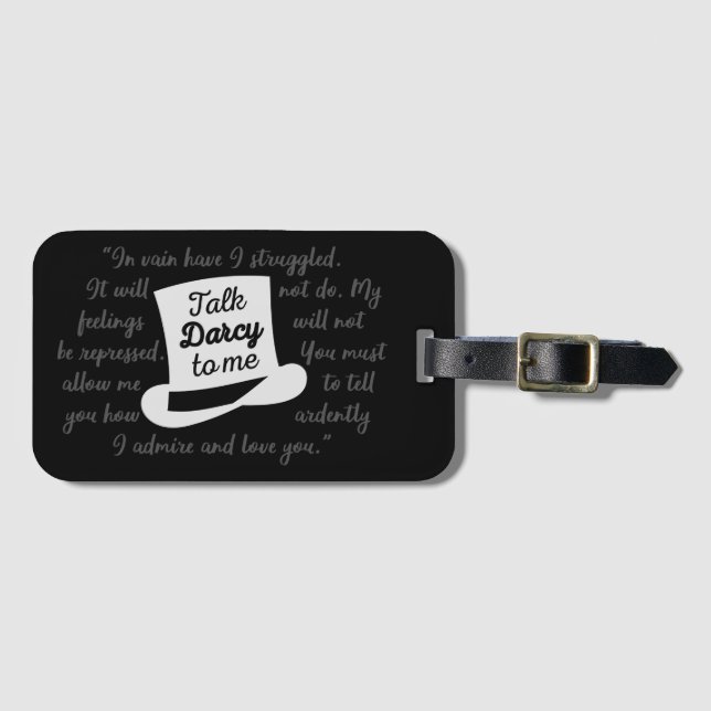 Etiqueta Para Maletas Hable Darcy Conmigo (Anverso horizontal)