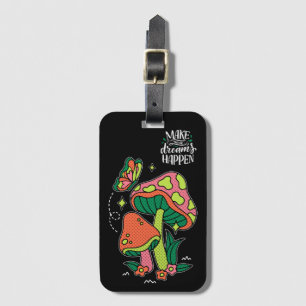 Etiqueta Para Maletas Hacer que los sueños ocurran   Mariposa colorida