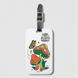 Etiqueta Para Maletas Hacer que los sueños ocurran | Mariposa colorida