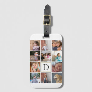 Etiqueta Para Maletas Haga su propio diy de monograma y collage de fotos