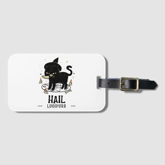 Etiqueta Para Maletas Hail Lucipurr (Anverso horizontal)