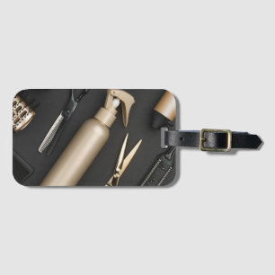 Etiqueta Para Maletas Hair Stylist Cute Scissor Barber Shop Minimalista