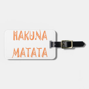 Etiqueta Para Maletas Hakuna Matata - Arte de texto tribal africano