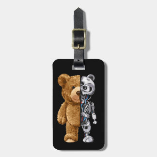Etiqueta Para Maletas Half Bear Half Robot