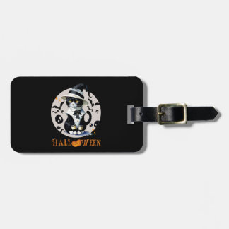 Etiqueta Para Maletas halloween de gatos