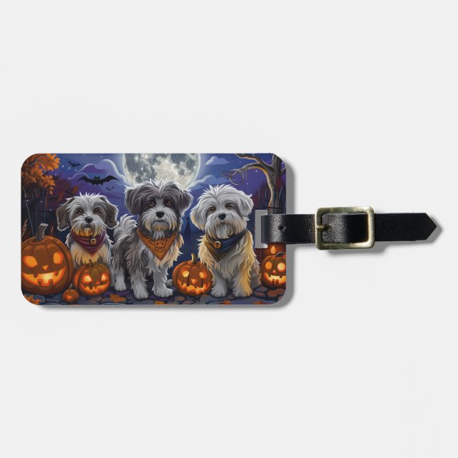 Etiqueta Para Maletas Halloween Halloween habanés Spooki (Frente Horizontal)